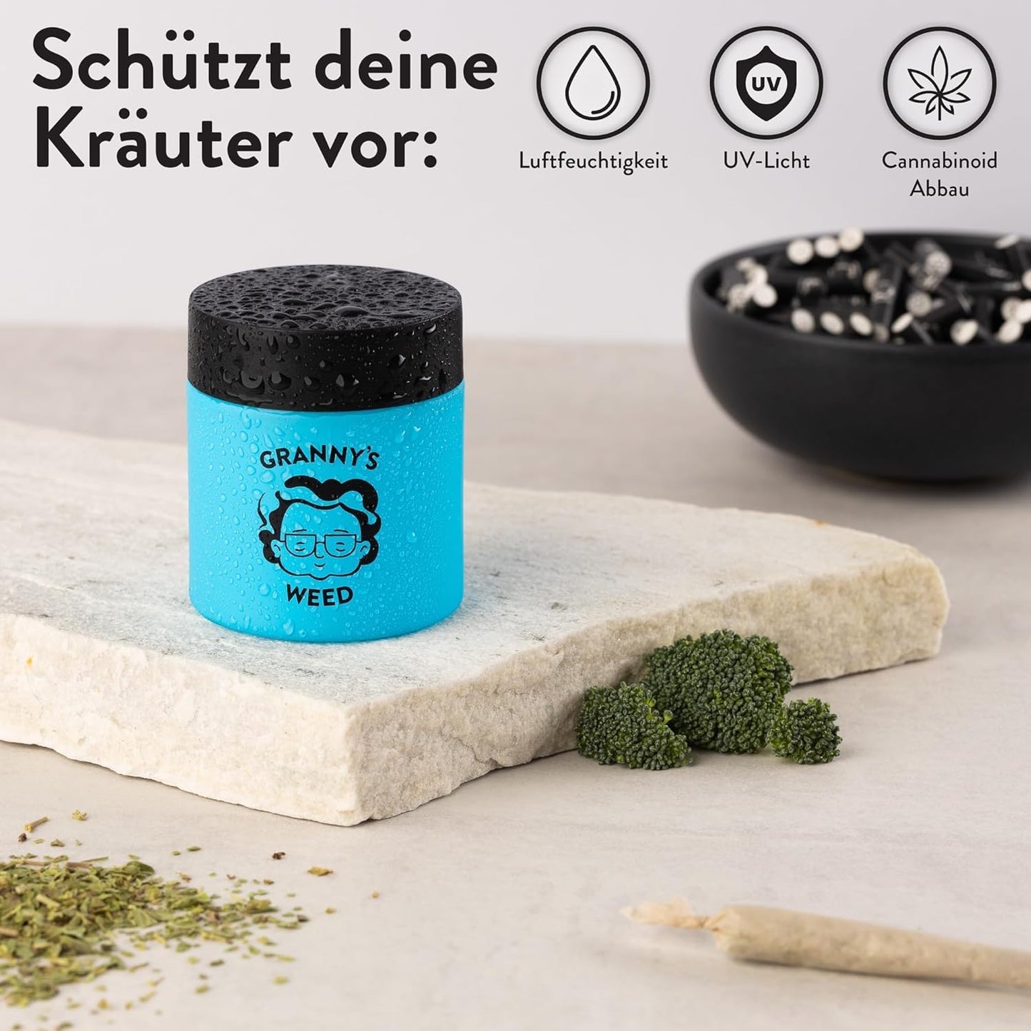 GRANNY'S® PREMIUM STASH JAR IN BLAU