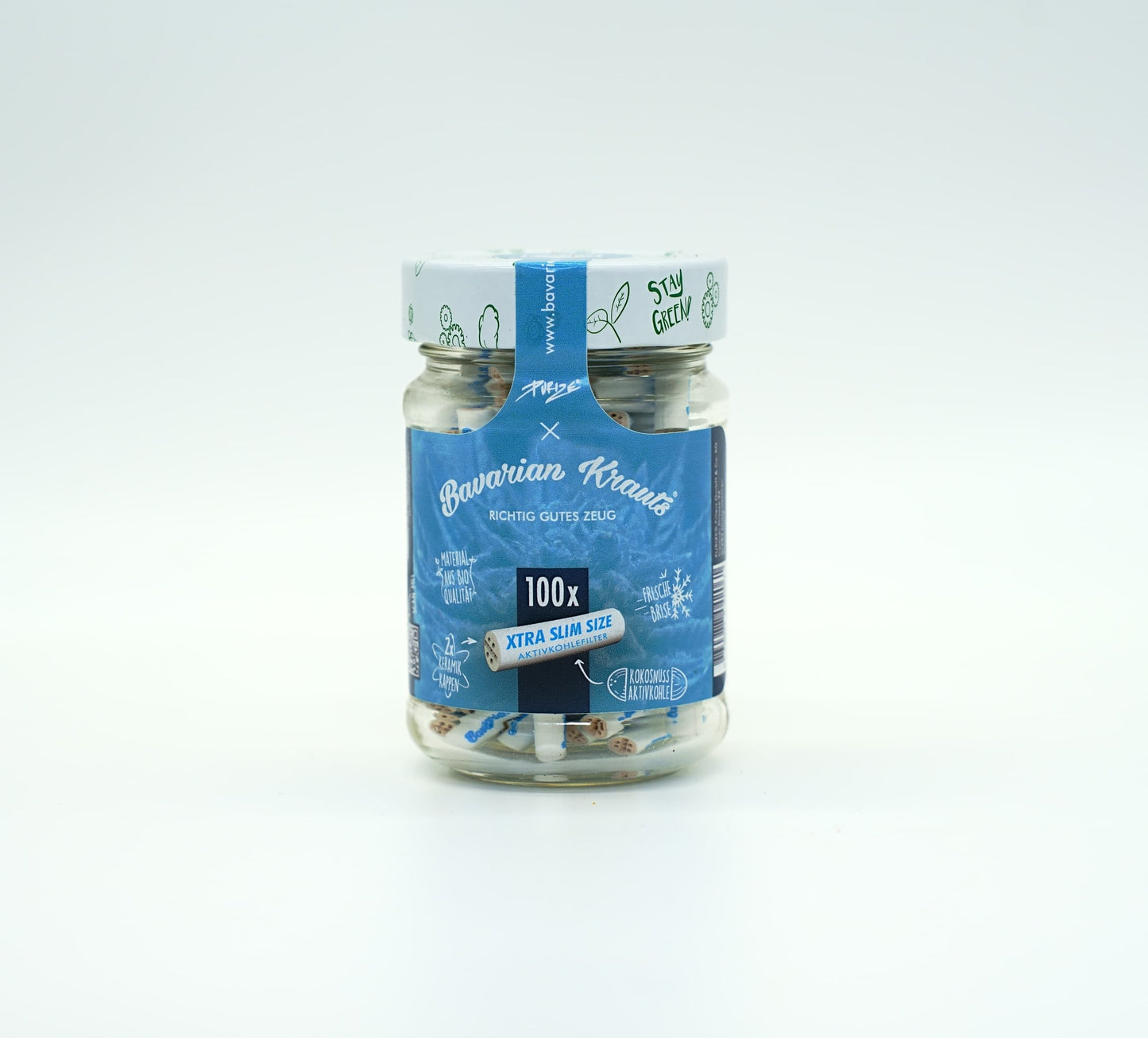 Bavarian Krauts x PURIZE® Glas I 100 XTRA Slim Size Blau
