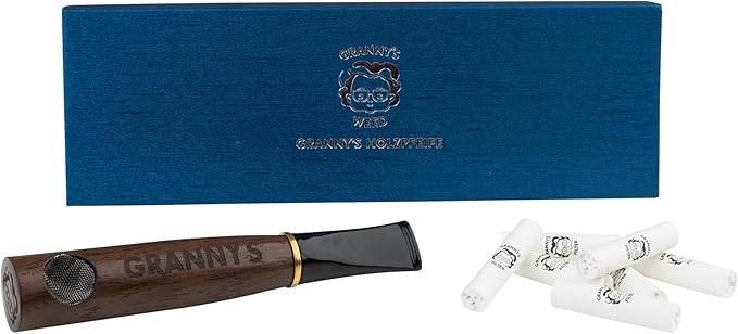 GRANNY'S PREMIUM HOLZPFEIFE MIT 9MM AKTIVKOHLEFILTER | PURPFEIFE