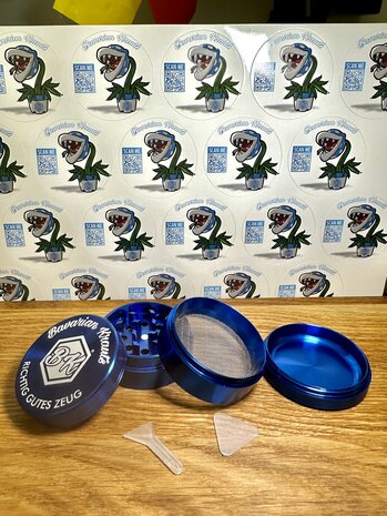 BAVARIAN KRAUTS ALU GRINDER "RICHTIG GUTES ZEUG" - Blau