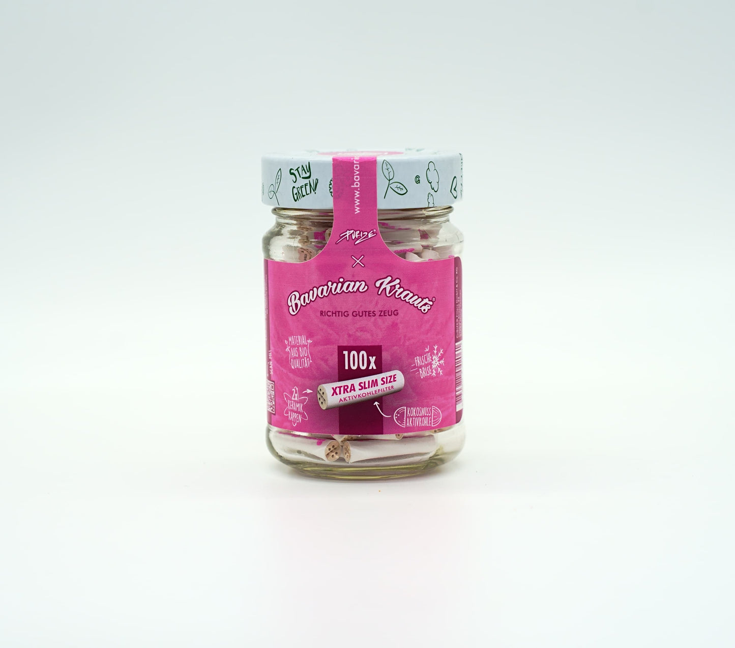 Bavarian Krauts x PURIZE® Glas I 100 XTRA Slim Size Pink