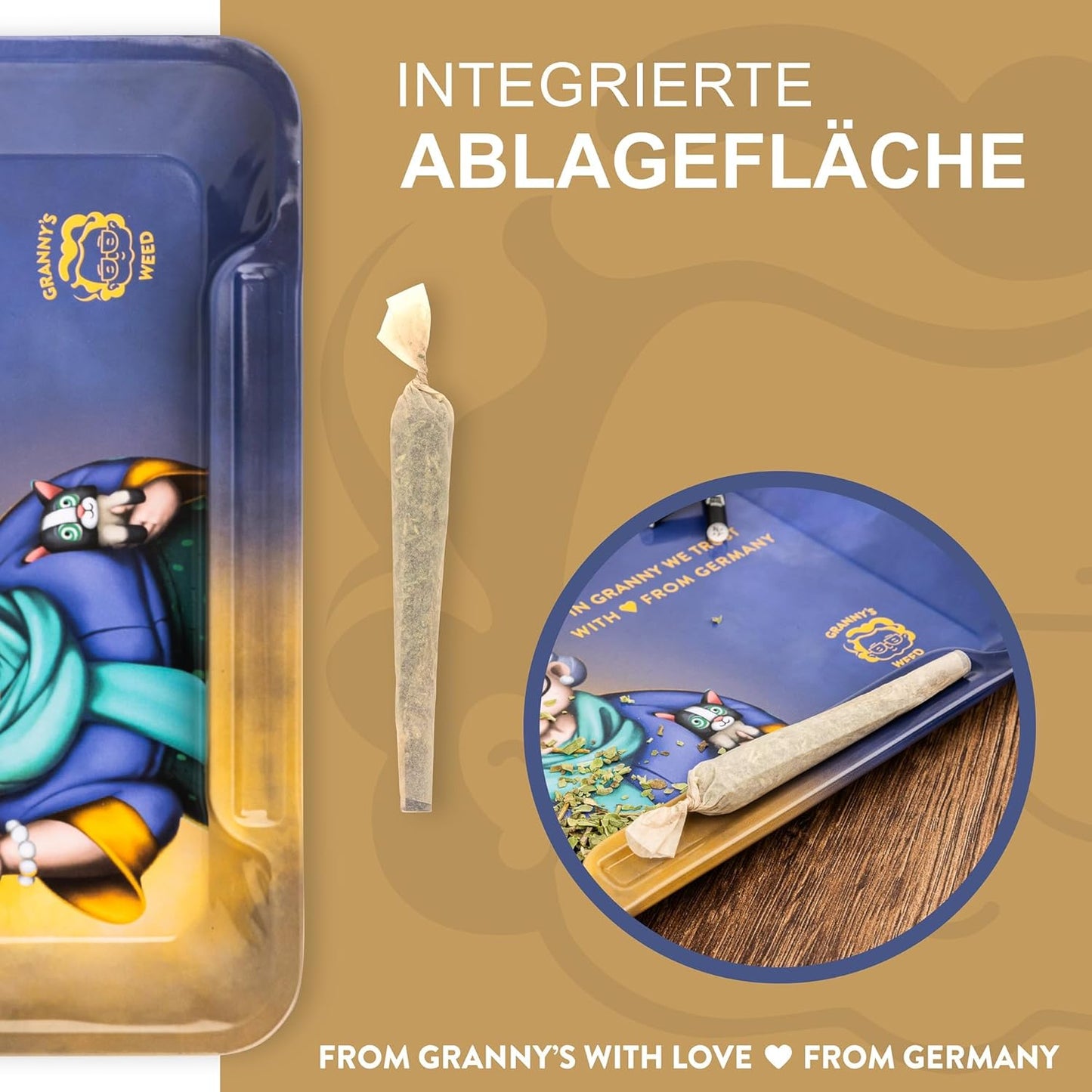 GRANNY´S METALL ROLLING TRAY klein